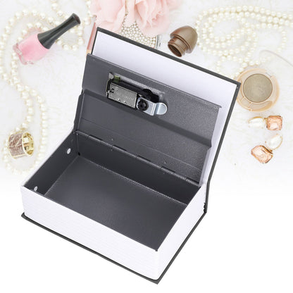 Book Shaped Steel Safe Classic Secret Book Safe Lock Password Type Household Storage BoxBlack