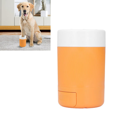 Dog Paw Cleaner Semi Automatic Portable Dog Foot Washing Cup for Pets Cats and DogsOrange