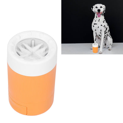 Dog Paw Cleaner Semi Automatic Portable Dog Foot Washing Cup for Pets Cats and DogsOrange