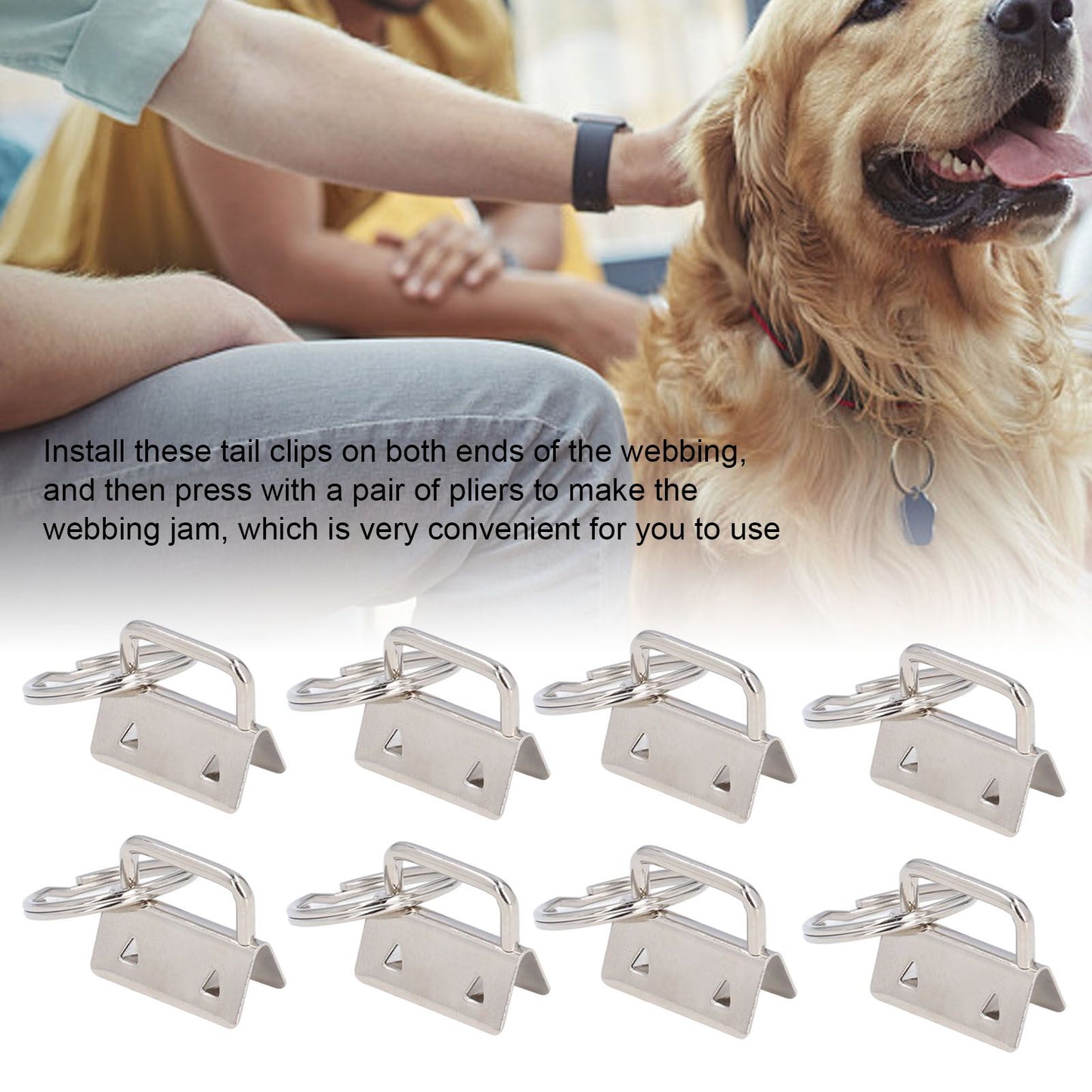 40PCS Key Fob Hardware DIY Craft Project Fine Workmanship High Hardness Iron Material Keychain Hardware