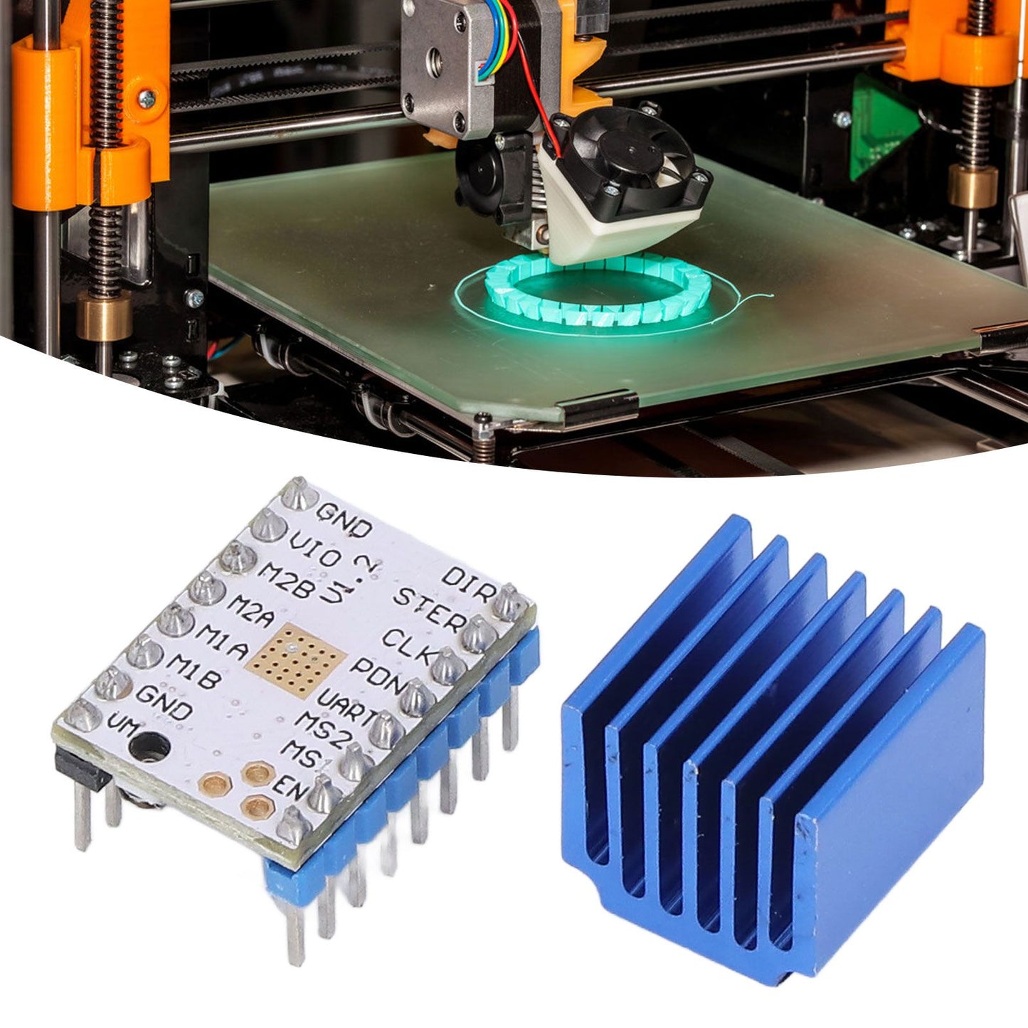 TMC2208 V1.2 Stepper Motor Driver Module Controller Plastic 1.4A 3D Printer Driver Board