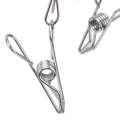 Clothes Drying Rack with 28 Clips Stainless Steel Laundry Drying Hanger for Socks Towels Bras Underwear