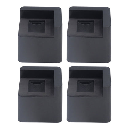 4pcs Bed Risers Corner Fixed Casters Increasing Height 2200 Lb Load Bearing Plastic Furniture Leg Risers for Home
