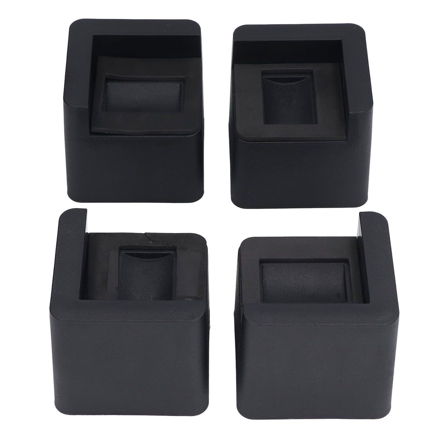 4pcs Bed Risers Corner Fixed Casters Increasing Height 2200 Lb Load Bearing Plastic Furniture Leg Risers for Home