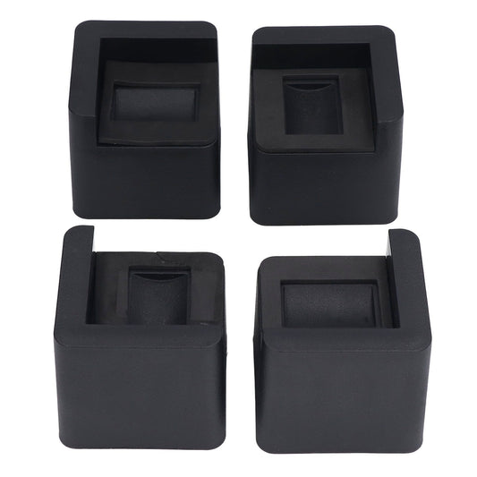 4pcs Bed Risers Corner Fixed Casters Increasing Height 2200 Lb Load Bearing Plastic Furniture Leg Risers for Home