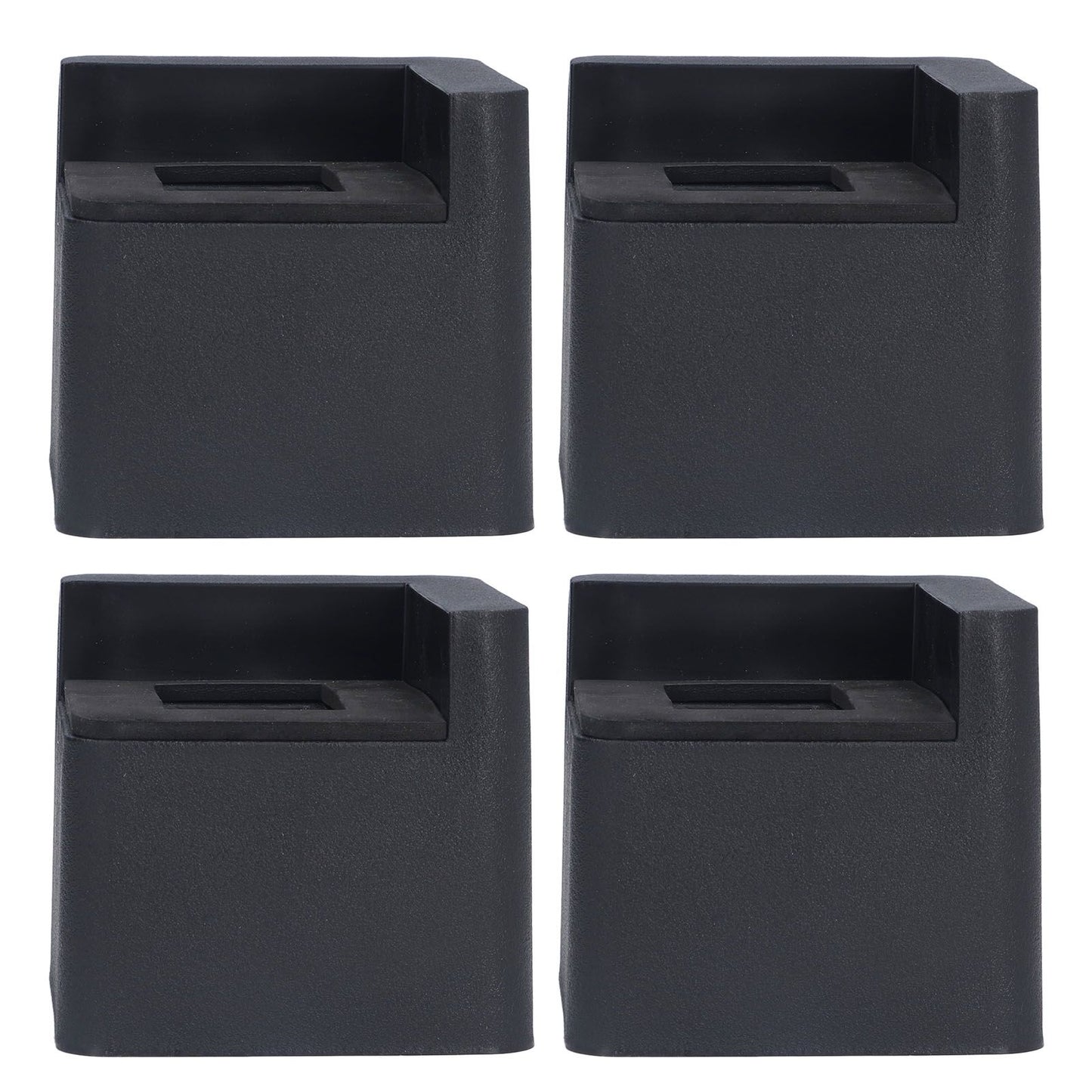 4pcs Bed Risers Corner Fixed Casters Increasing Height 2200 Lb Load Bearing Plastic Furniture Leg Risers for Home