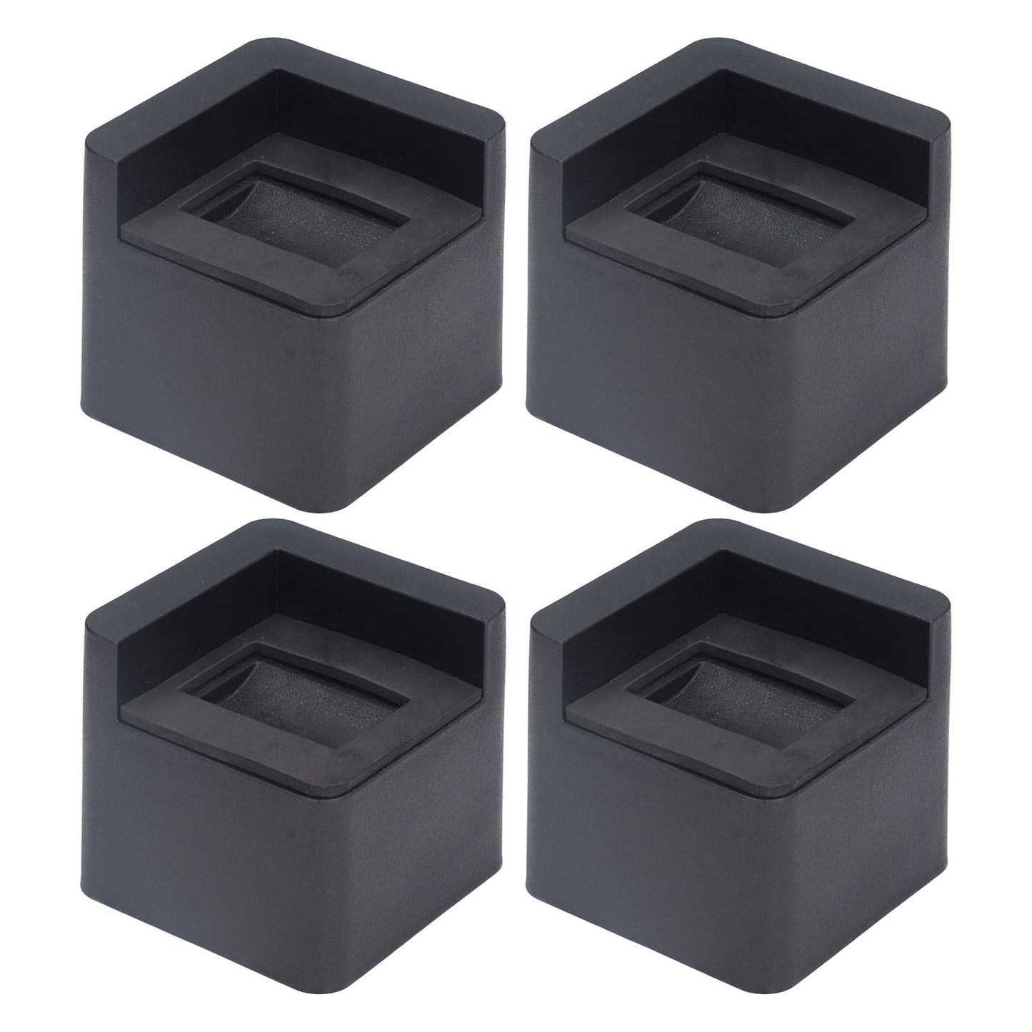 4pcs Bed Risers Corner Fixed Casters Increasing Height 2200 Lb Load Bearing Plastic Furniture Leg Risers for Home
