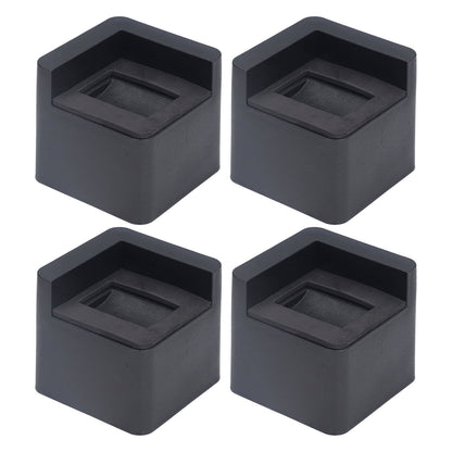 4pcs Bed Risers Corner Fixed Casters Increasing Height 2200 Lb Load Bearing Plastic Furniture Leg Risers for Home