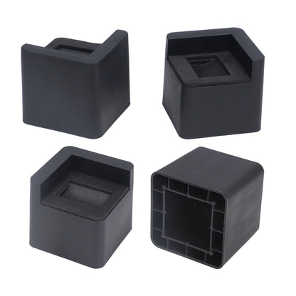 4pcs Bed Risers Corner Fixed Casters Increasing Height 2200 Lb Load Bearing Plastic Furniture Leg Risers for Home