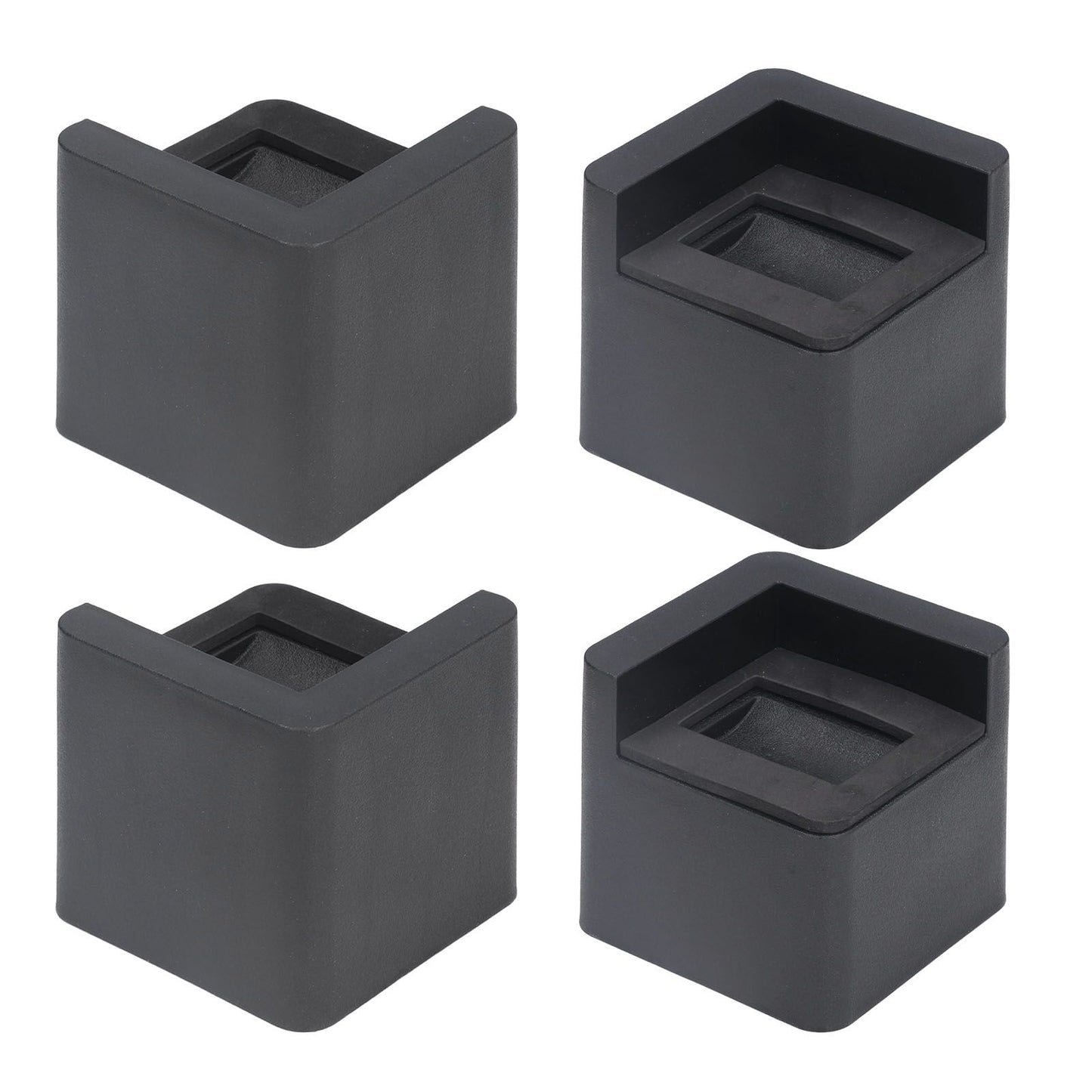 4pcs Bed Risers Corner Fixed Casters Increasing Height 2200 Lb Load Bearing Plastic Furniture Leg Risers for Home