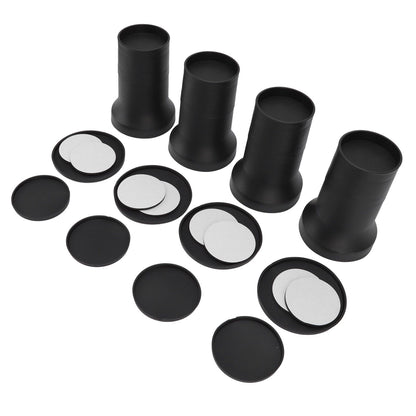 4pcs Round Furniture Lifters with Rubber Non Slip Pads Plastic Bed and Furniture Raisers Set