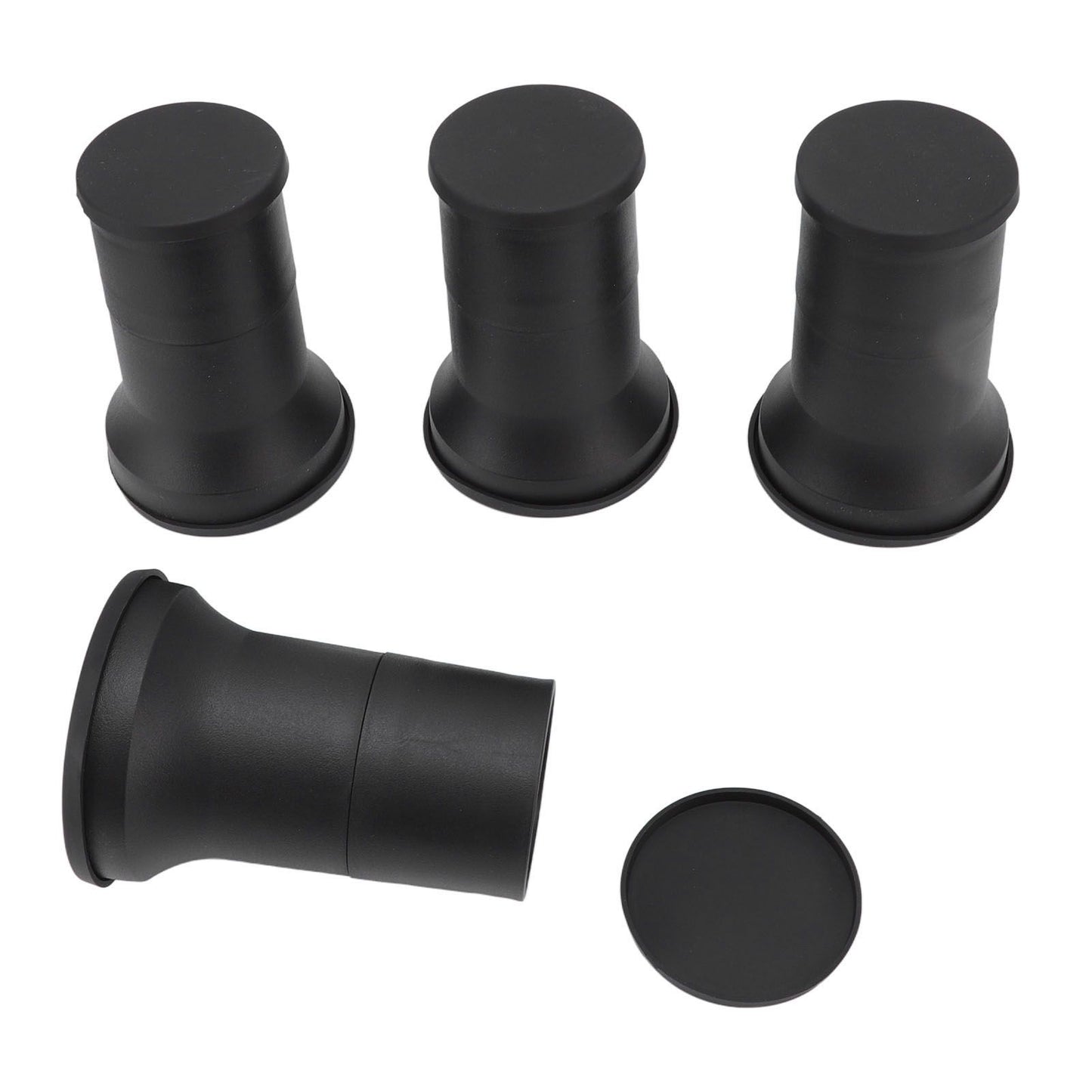 4pcs Round Furniture Lifters with Rubber Non Slip Pads Plastic Bed and Furniture Raisers Set