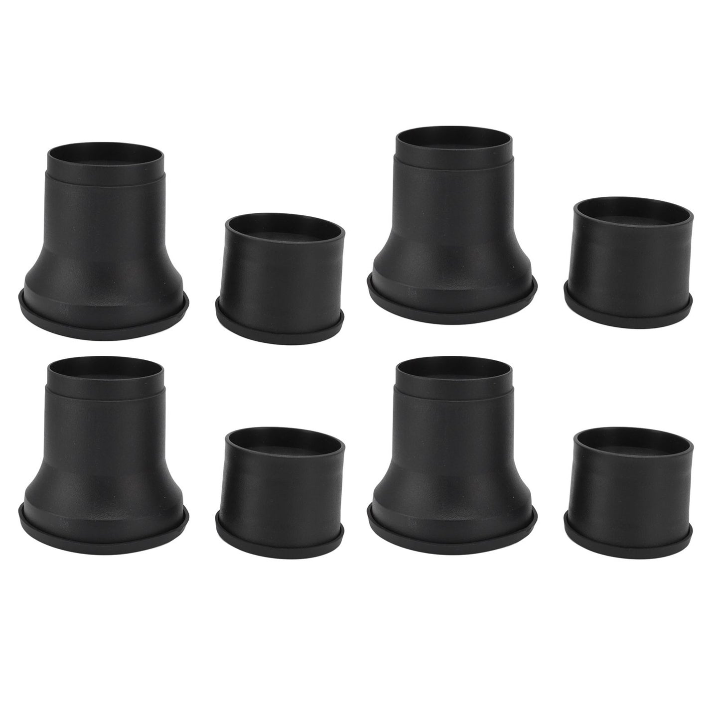 4pcs Round Furniture Lifters with Rubber Non Slip Pads Plastic Bed and Furniture Raisers Set