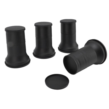 4pcs Round Furniture Lifters with Rubber Non Slip Pads Plastic Bed and Furniture Raisers Set