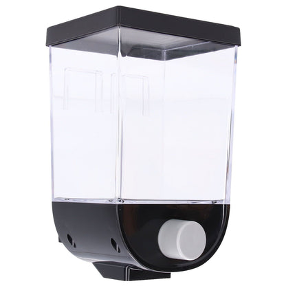 Square Dry Food Dispenser Wall Mounted Grain Storage Container Laundry Bead Cereal Dispenser for Kitchen1L