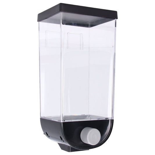 Square Dry Food Dispenser Wall Mounted Grain Storage Container Laundry Bead Cereal Dispenser for Kitchen1.5L