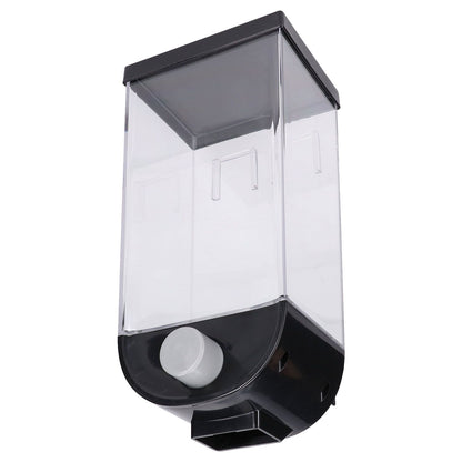 Square Dry Food Dispenser Wall Mounted Grain Storage Container Laundry Bead Cereal Dispenser for Kitchen1.5L