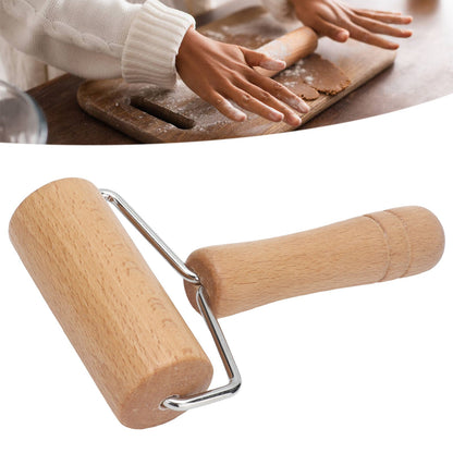 Wood Rolling Pin Pastry Pizza Hand Dough Roller for Bakery Kitchen Cake Bread Home Use