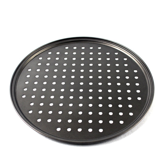 Perforated Pizza Pan Non Stick Baking Easy Unmolding Firm Bottom Vented Pizza Pan 28CM
