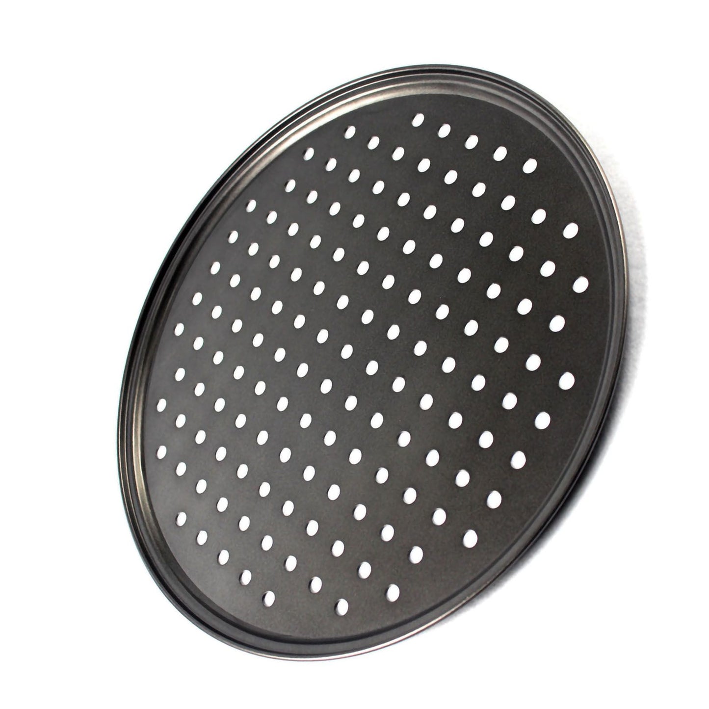 Perforated Pizza Pan Non Stick Baking Easy Unmolding Firm Bottom Vented Pizza Pan 28CM