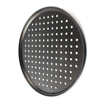 Perforated Pizza Pan Non Stick Baking Easy Unmolding Firm Bottom Vented Pizza Pan 24.5CM