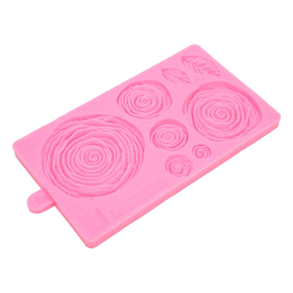 Roses Mold Stick Proof Toxic Free Odorless Dishwasher Safe Silicone Leaf Flower Mould for DIY Cake Chocolate