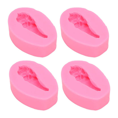 4 Pcs Silicone Mold Drumstick Shape Fondant Silicone Mold Chocolate Cake Decorating Mold DIY Pastry Baking Mold