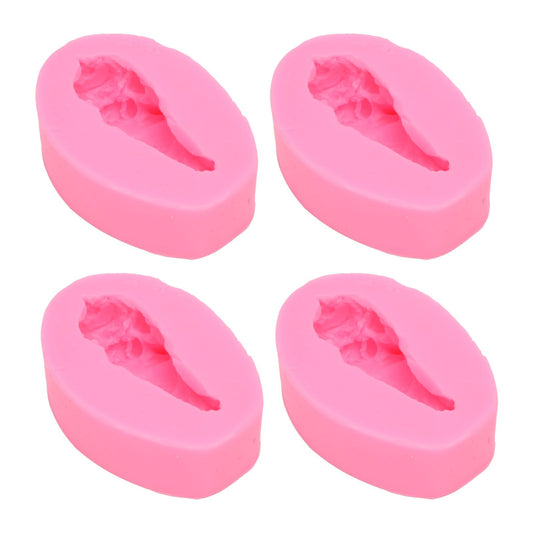 4 Pcs Silicone Mold Drumstick Shape Fondant Silicone Mold Chocolate Cake Decorating Mold DIY Pastry Baking Mold
