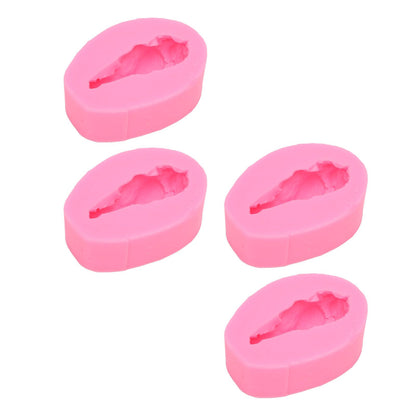 4 Pcs Silicone Mold Drumstick Shape Fondant Silicone Mold Chocolate Cake Decorating Mold DIY Pastry Baking Mold