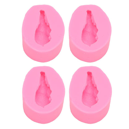 4 Pcs Silicone Mold Drumstick Shape Fondant Silicone Mold Chocolate Cake Decorating Mold DIY Pastry Baking Mold