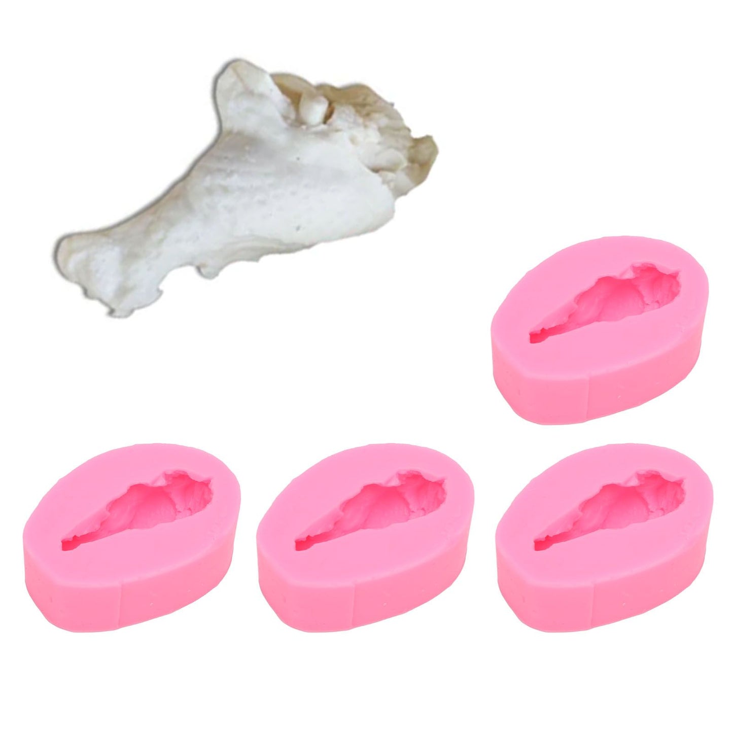 4 Pcs Silicone Mold Drumstick Shape Fondant Silicone Mold Chocolate Cake Decorating Mold DIY Pastry Baking Mold