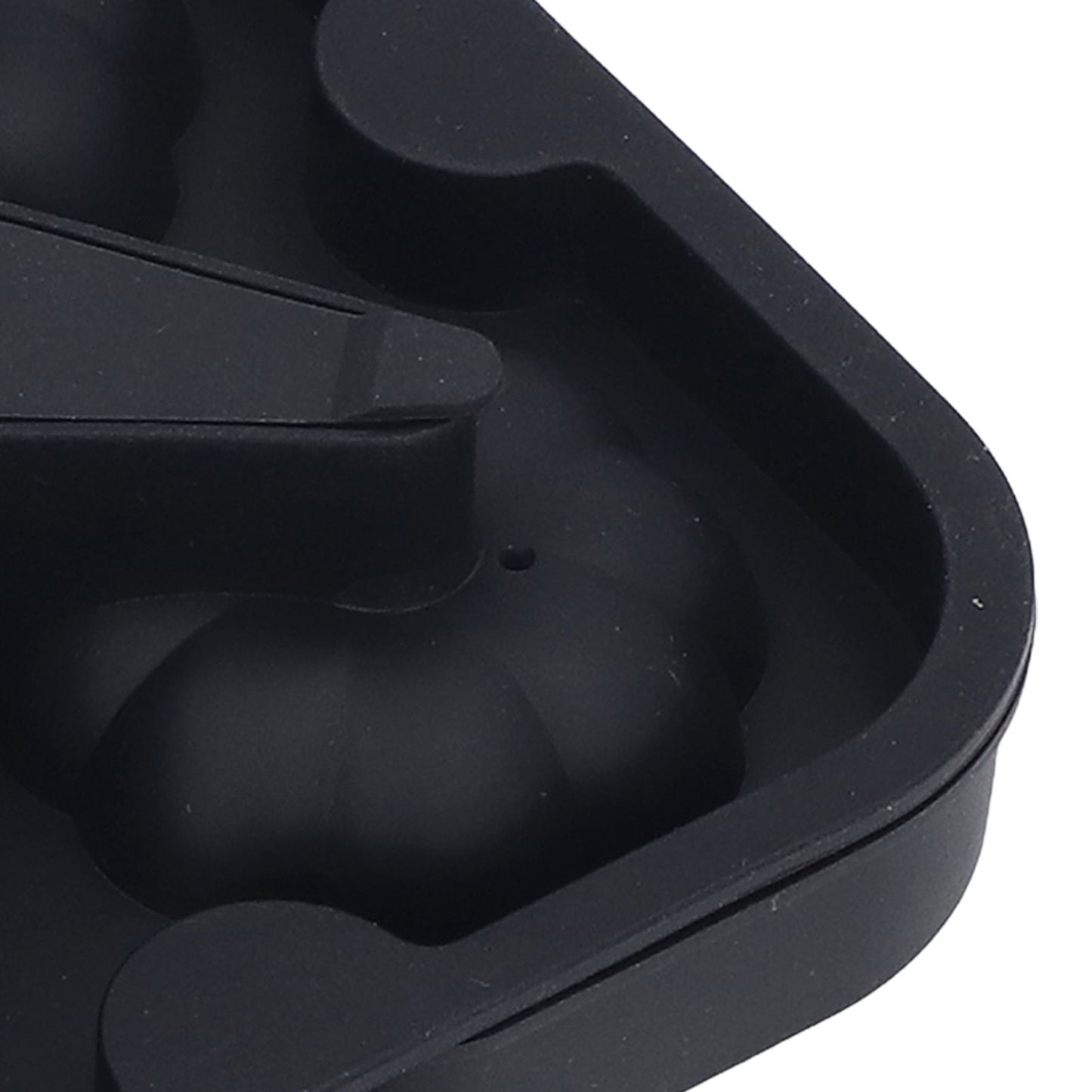 Pumpkin Ice Ball Mold 3D Pumpkin Shape Food Grade Silicone 4 Cells Easy Release Whiskey Ice Mold for Coffee Tea Cocktail Black