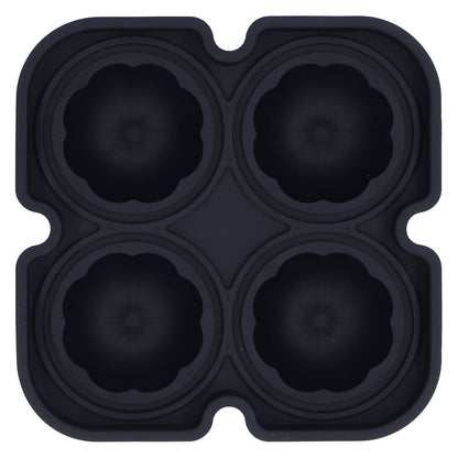 Pumpkin Ice Ball Mold 3D Pumpkin Shape Food Grade Silicone 4 Cells Easy Release Whiskey Ice Mold for Coffee Tea Cocktail Black
