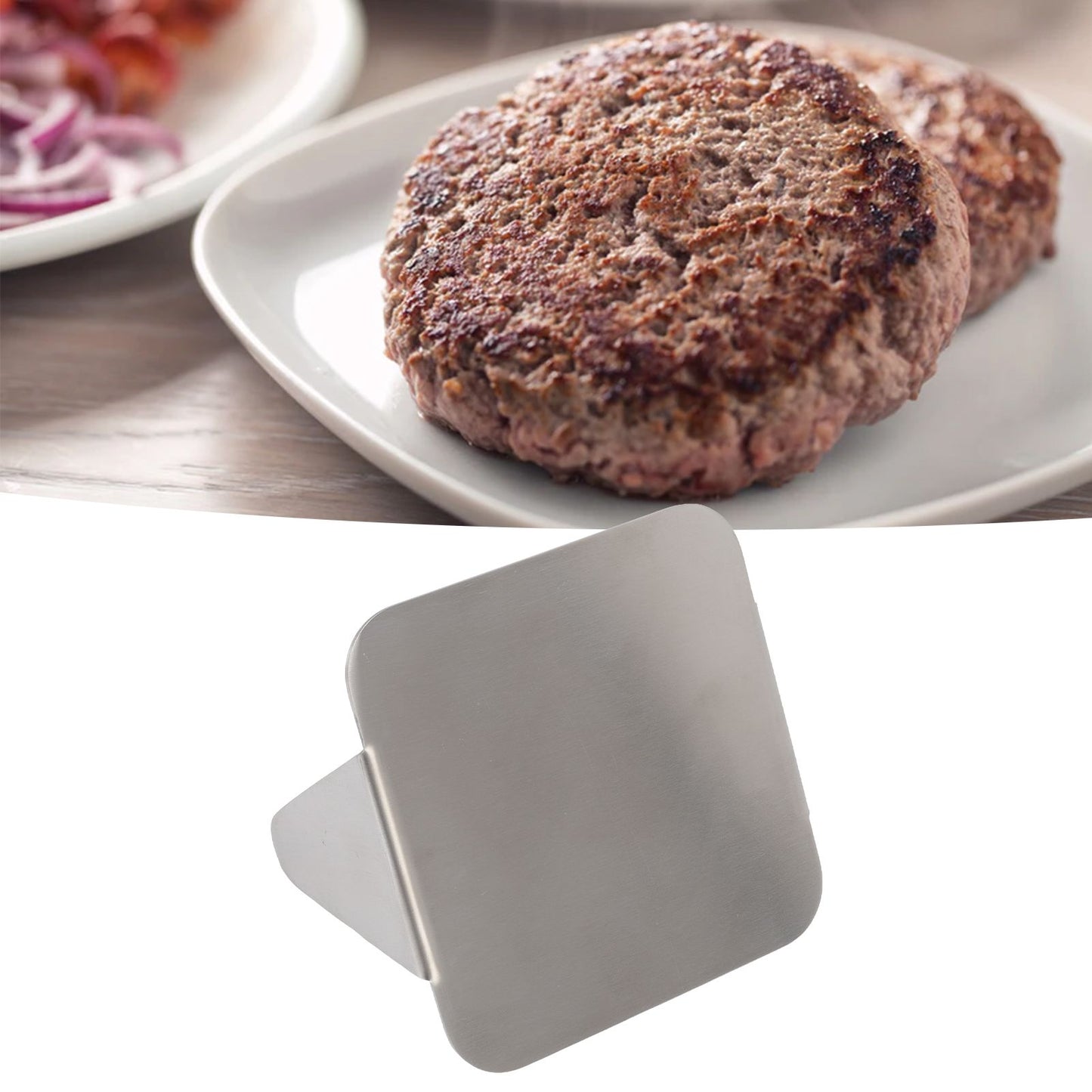 Burger Press 304 Stainless Steel Smash Burger Press for Steak Bacon Chop Kitchen Tools