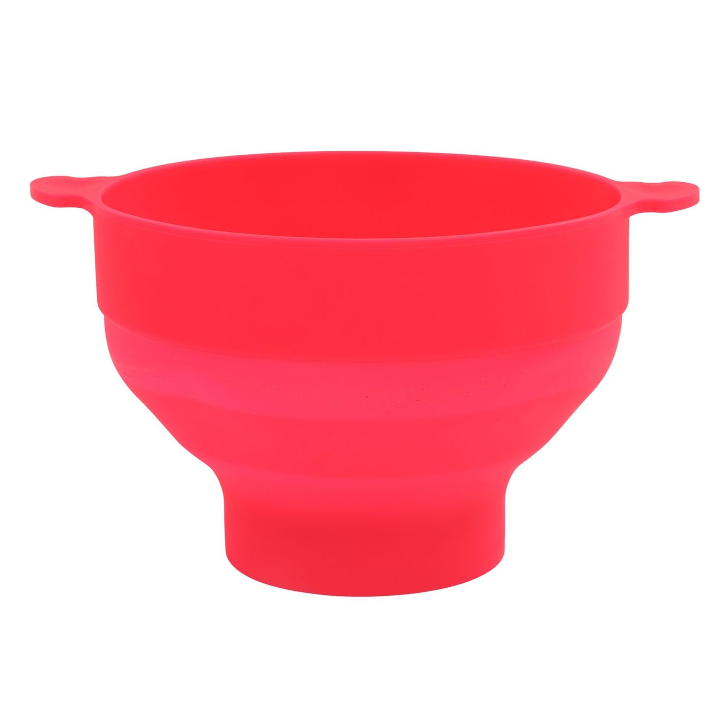 Microwavable Popcorn Bowl with Transparent Lid and Handle Collapsible Silicone Popcorn Maker for Home Rose Red
