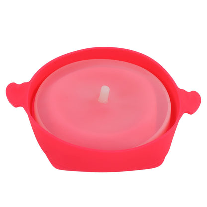 Microwavable Popcorn Bowl with Transparent Lid and Handle Collapsible Silicone Popcorn Maker for Home Rose Red