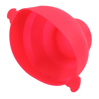 Microwavable Popcorn Bowl with Transparent Lid and Handle Collapsible Silicone Popcorn Maker for Home Rose Red