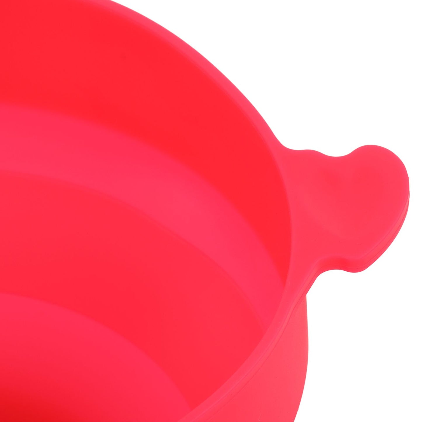 Microwavable Popcorn Bowl with Transparent Lid and Handle Collapsible Silicone Popcorn Maker for Home Rose Red