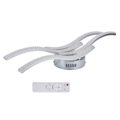 LED Ceiling Light Remote Control Dimming 4 Wavy Ceiling Lamp Tube for Living Room Bedroom AC85‑265V