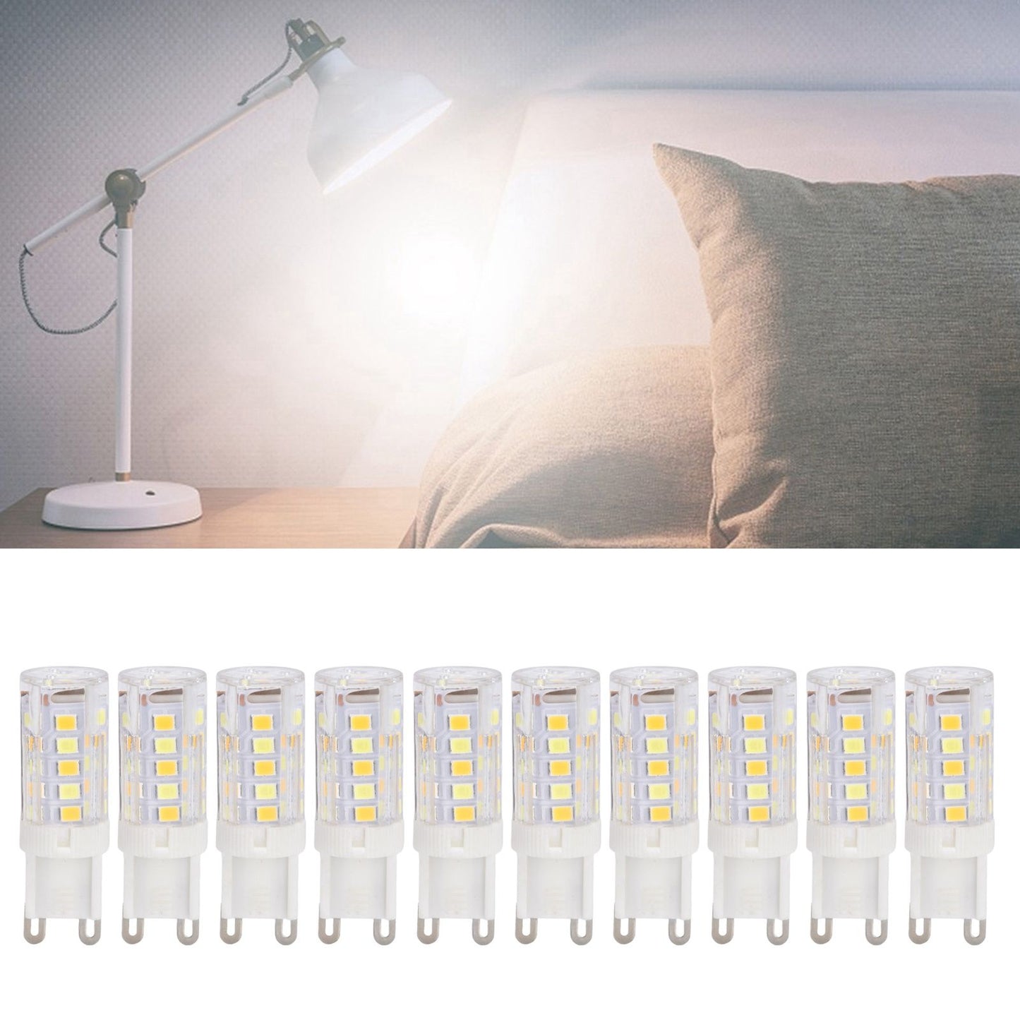 10PCS G9 220V LED Lamp Dimmable Ceramic LED Bulb Replace Halogen Lamp for ChandelierG9 3W 32LED