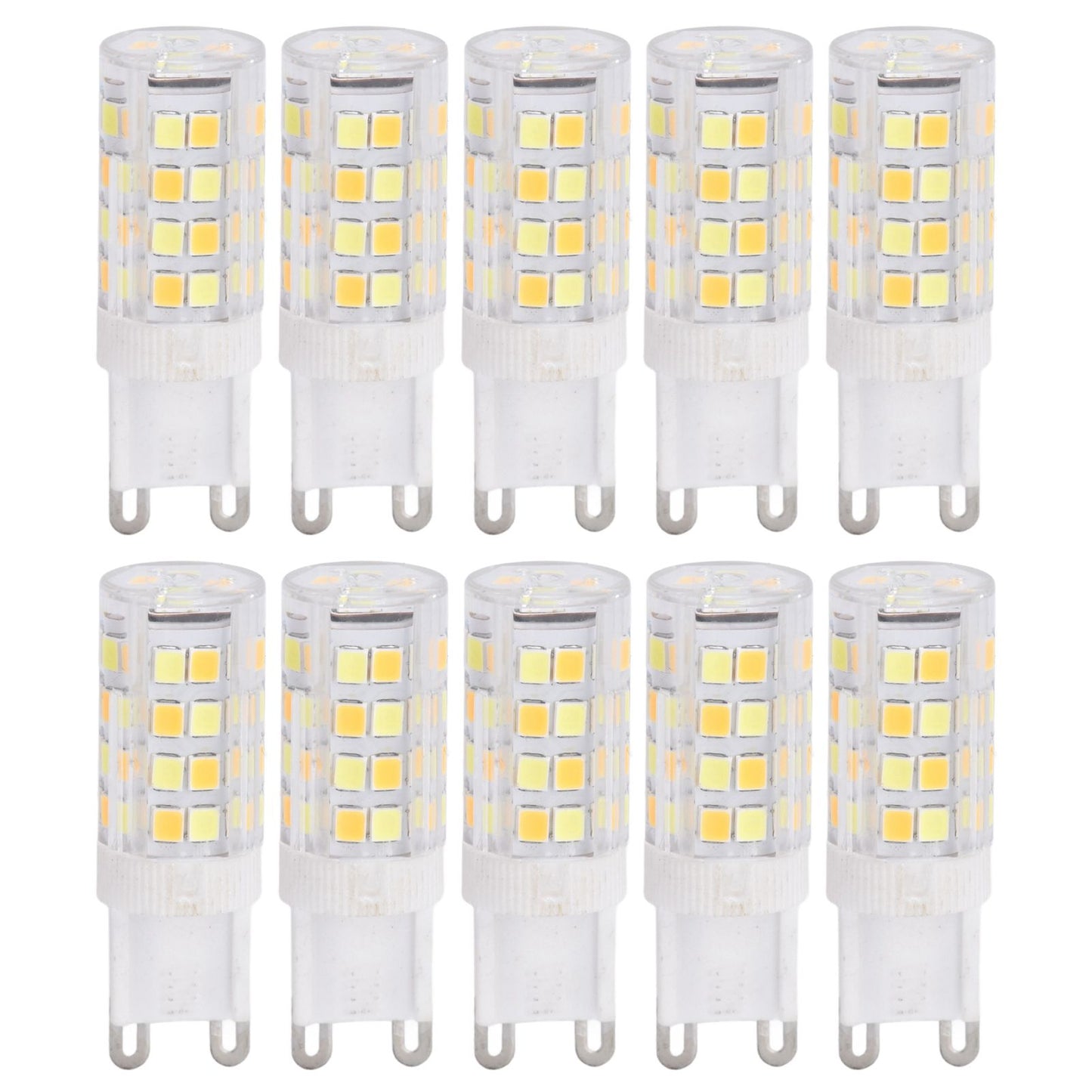 10PCS G9 220V LED Lamp Dimmable Ceramic LED Bulb Replace Halogen Lamp for ChandelierG9 5W 52LED