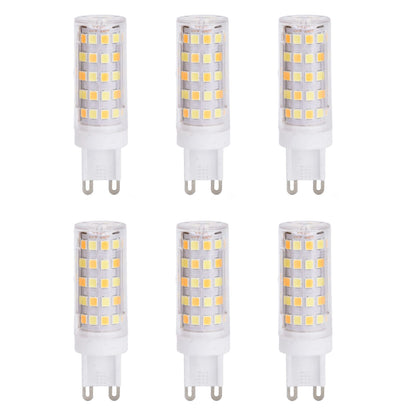6PCS 66LED G9 Light Bulb 9W 85‑265V Small Ceiling Lamp Bulb 3 Light Color Wall Lamp Bulb for Home