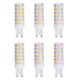 6PCS 66LED G9 Light Bulb 9W 85‑265V Small Ceiling Lamp Bulb 3 Light Color Wall Lamp Bulb for Home