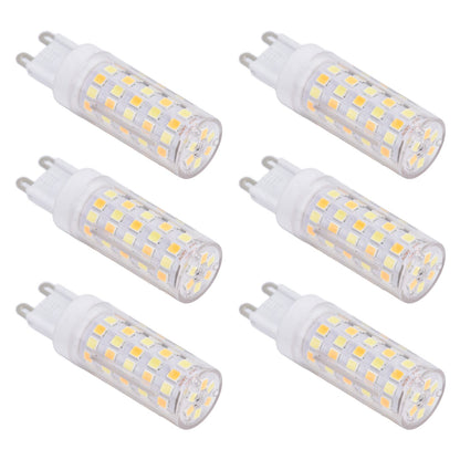 6PCS 66LED G9 Light Bulb 9W 85‑265V Small Ceiling Lamp Bulb 3 Light Color Wall Lamp Bulb for Home