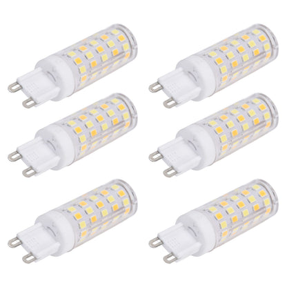 6PCS 66LED G9 Light Bulb 9W 85‑265V Small Ceiling Lamp Bulb 3 Light Color Wall Lamp Bulb for Home