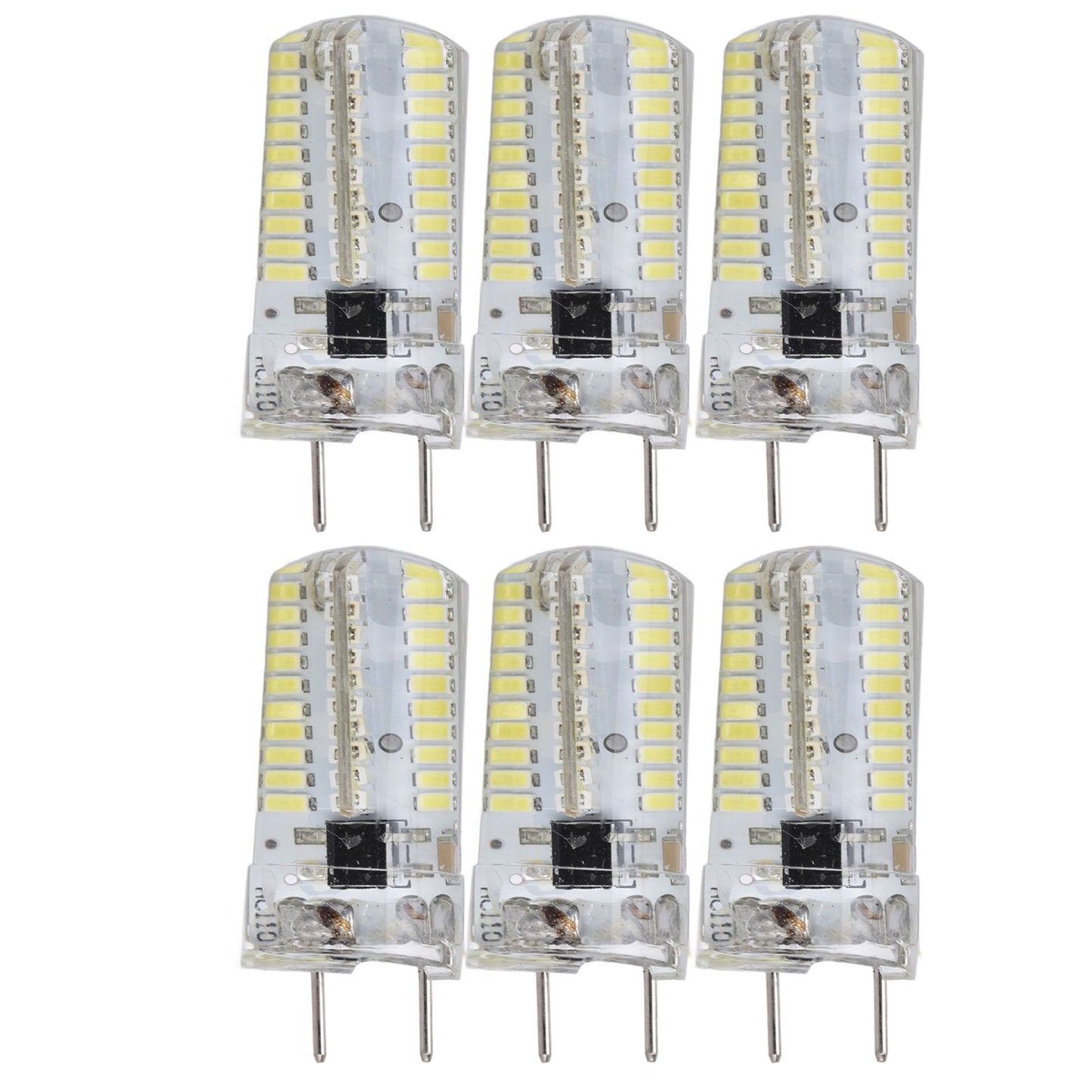 6Pcs G8 Small Bulbs 5W Small Bulb Light Source 80LED for CeilingLamp Wall Lamp Table Lamp 110VWarm Light