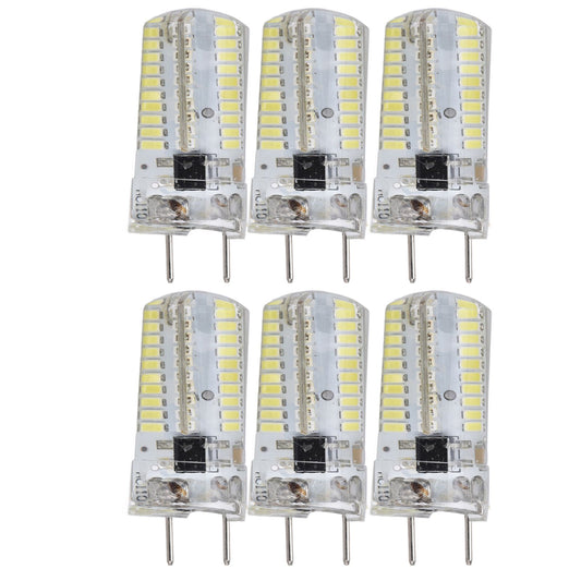 6Pcs G8 Small Bulbs 5W Small Bulb Light Source 80LED for CeilingLamp Wall Lamp Table Lamp 110VWarm Light