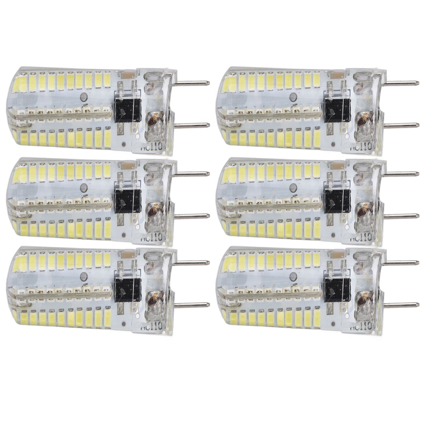 6Pcs G8 Small Bulbs 5W Small Bulb Light Source 80LED for CeilingLamp Wall Lamp Table Lamp 110VWarm Light