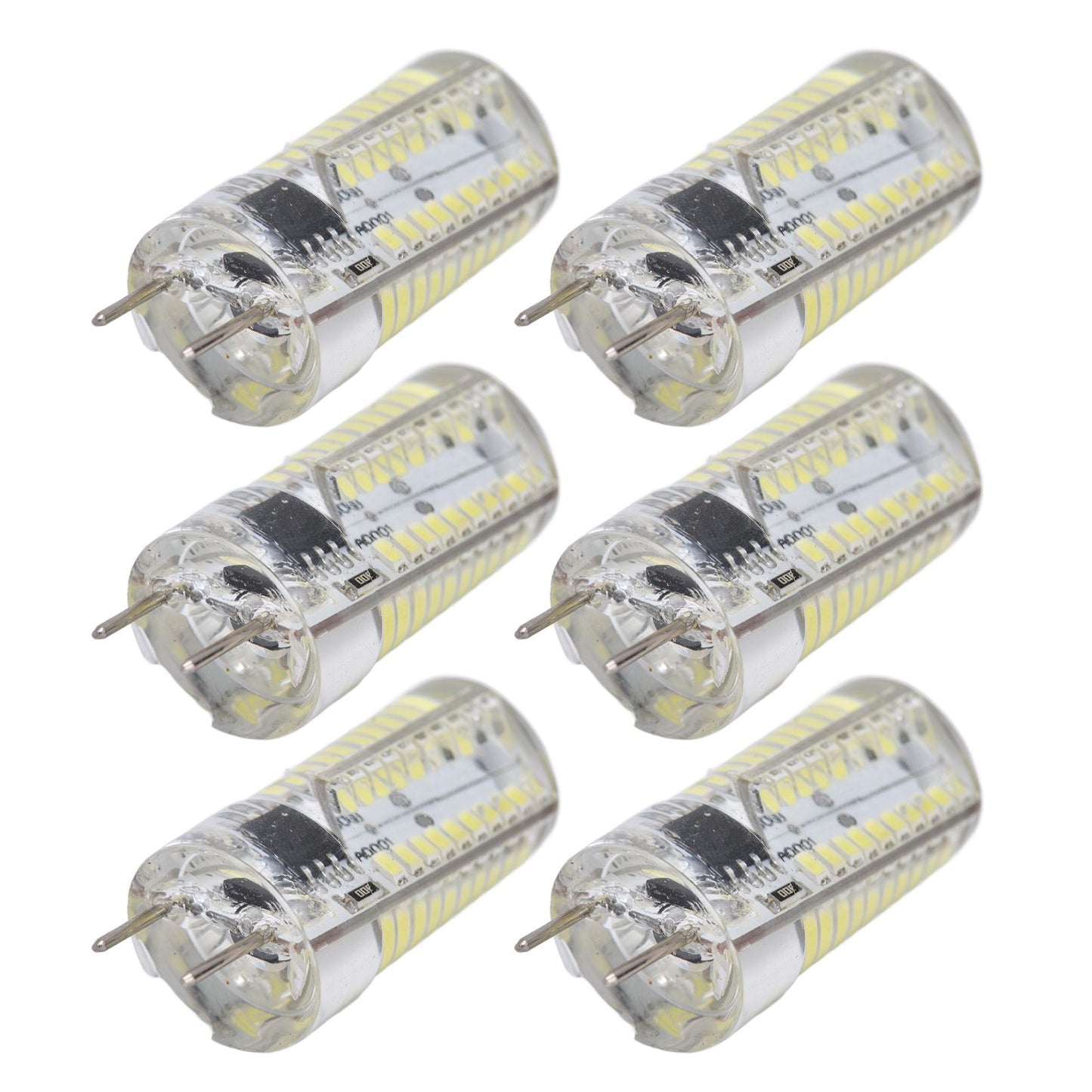 6Pcs G8 Small Bulbs 5W Small Bulb Light Source 80LED for CeilingLamp Wall Lamp Table Lamp 110VWarm Light