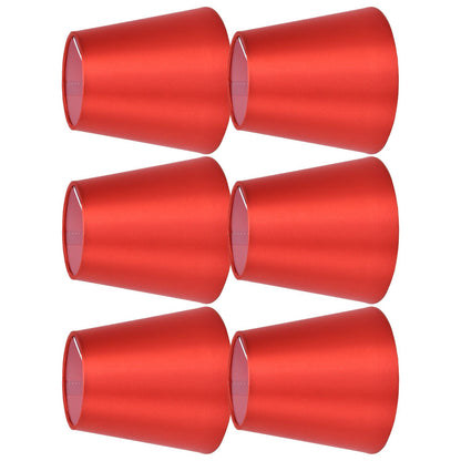 6PCS E14 Lamp Shade Fabric Lampshade Table Lamp Ceiling Lamp Shade for Bedroom Living RoomBright Red PX150